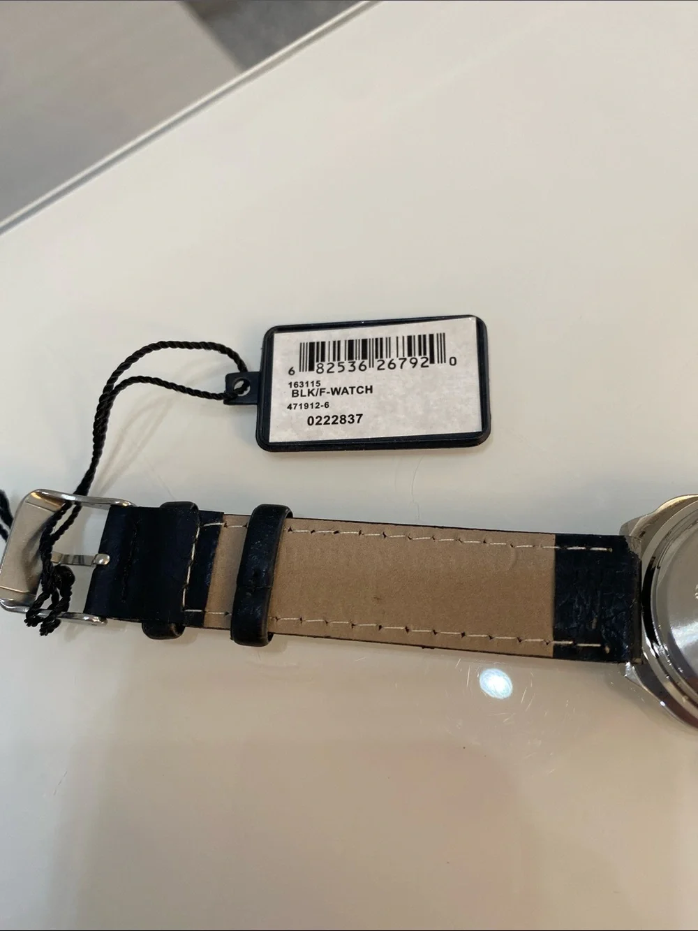Bijoux Terner Black Strap silver-Tone Case Men's Watch